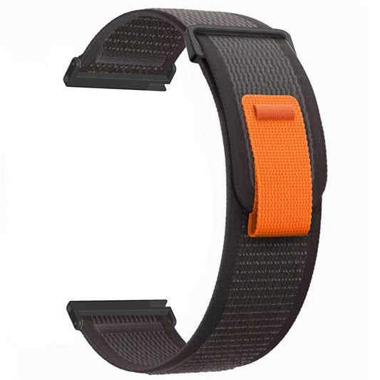 For Suunto Spartan Sport Wrist HR Baro / Suunto 9 Nylon Watch Band 24mm Loop Fastener Strap - Black