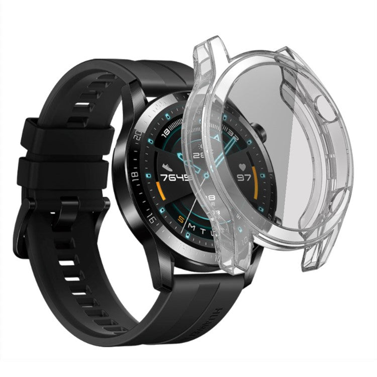 Electroplated TPU All-around Protective Case for Huawei Watch GT 2 46mm - Transparent