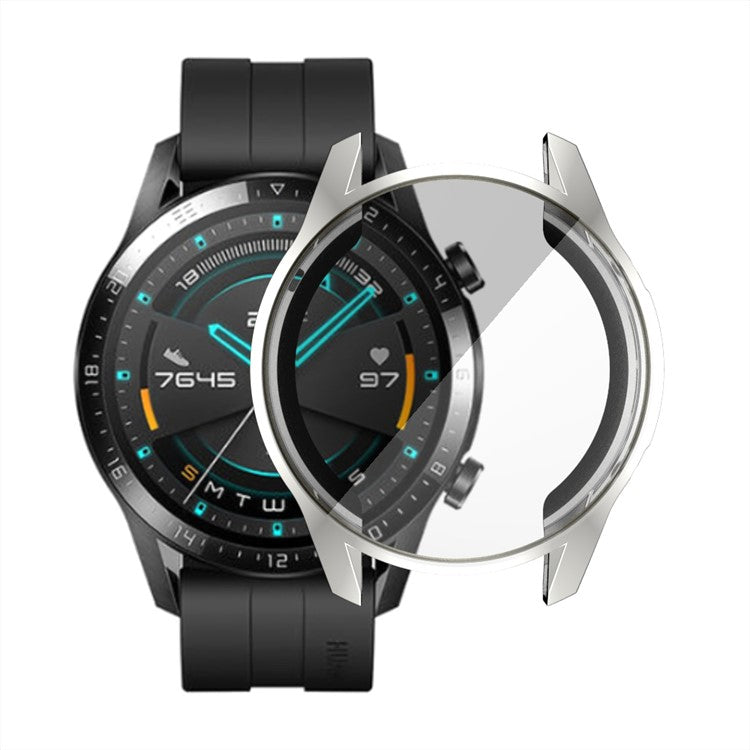 Electroplated TPU All-around Protective Case for Huawei Watch GT 2 46mm - Silver