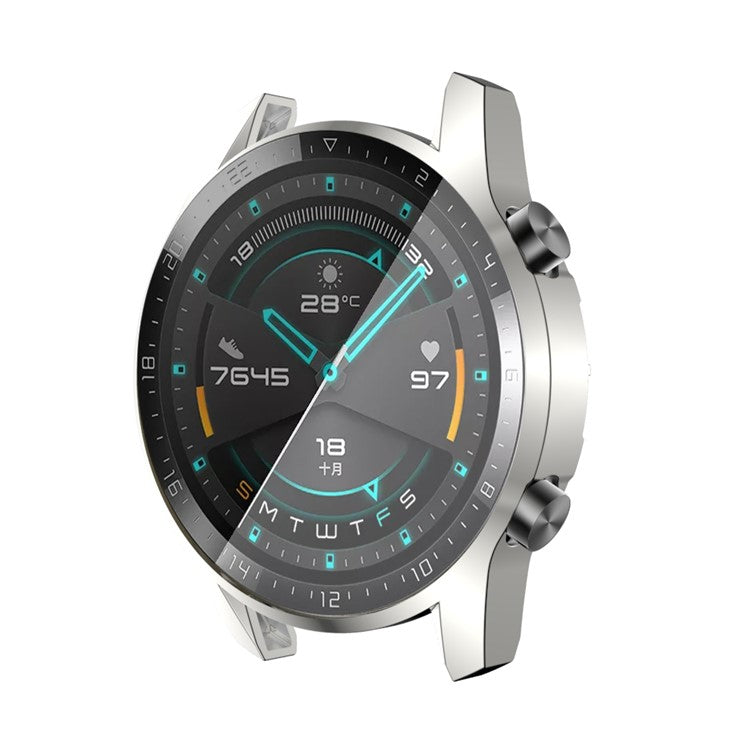 Electroplated TPU All-around Protective Case for Huawei Watch GT 2 46mm - Silver