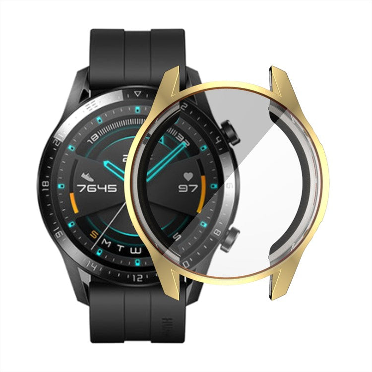 Electroplated TPU All-around Protective Case for Huawei Watch GT 2 46mm - Gold