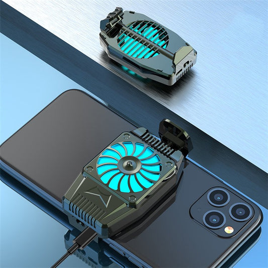 H15 Mobile Phone Radiator Fan Mini Snap-on Smartphone Heat Dissipation Cooler [Plug-in Model] - Black