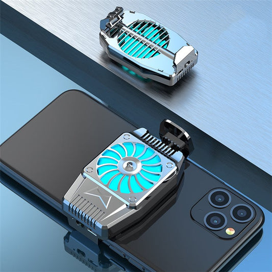 H15 Mobile Phone Radiator Fan Mini Snap-on Smartphone Heat Dissipation Cooler [Rechargeable] - Silver