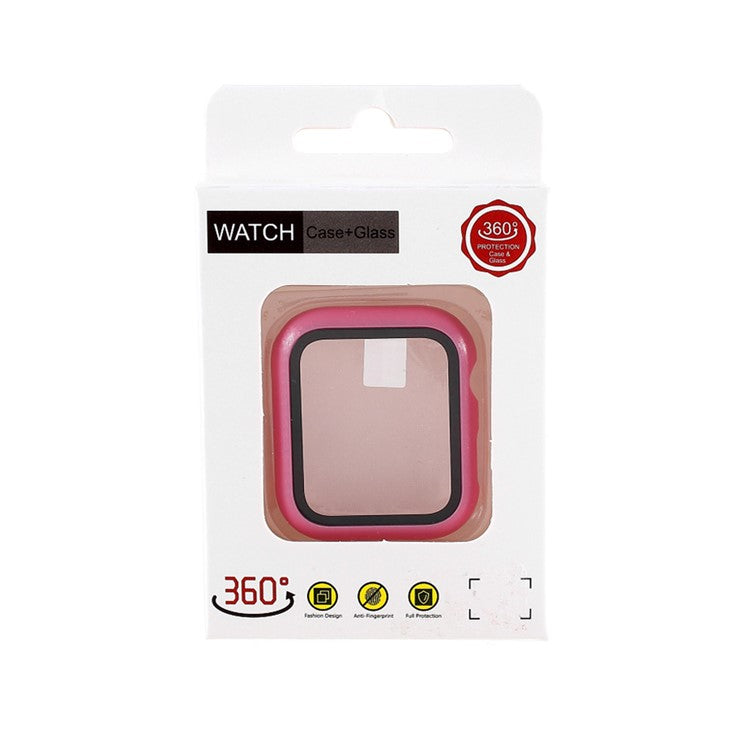 All Around Hard PC Protective Cover Built-in Screen Protector for Apple Watch Series 3 / 2 / 1 38mm - Pink