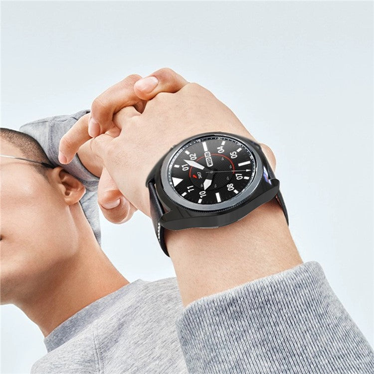 Electroplating TPU Protector Watch Bumper Case for Samsung Galaxy Watch3 45mm - Black