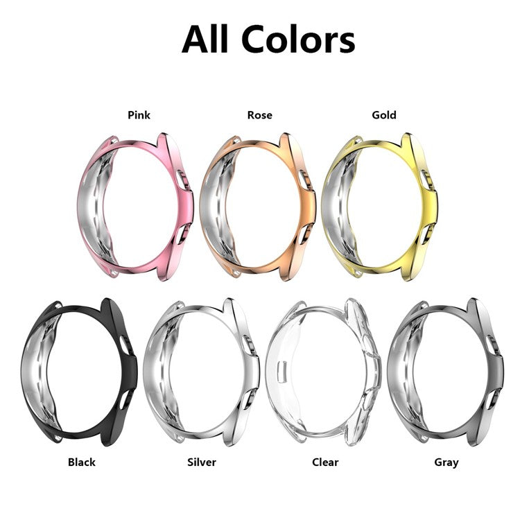 Electroplating TPU Protector Watch Bumper Case for Samsung Galaxy Watch3 45mm - Black