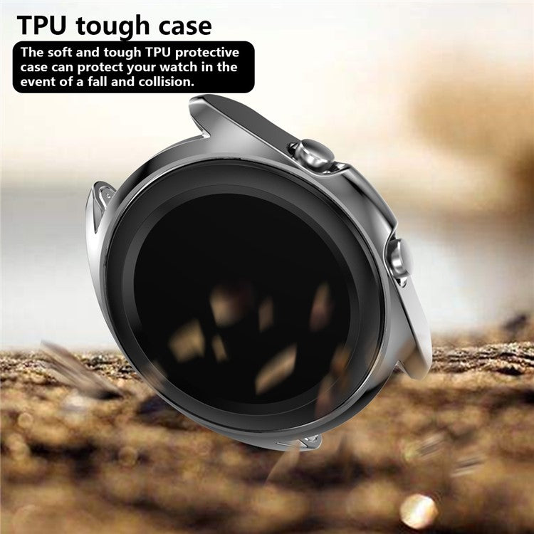 Electroplating TPU Protector Watch Bumper Case for Samsung Galaxy Watch3 45mm - Grey
