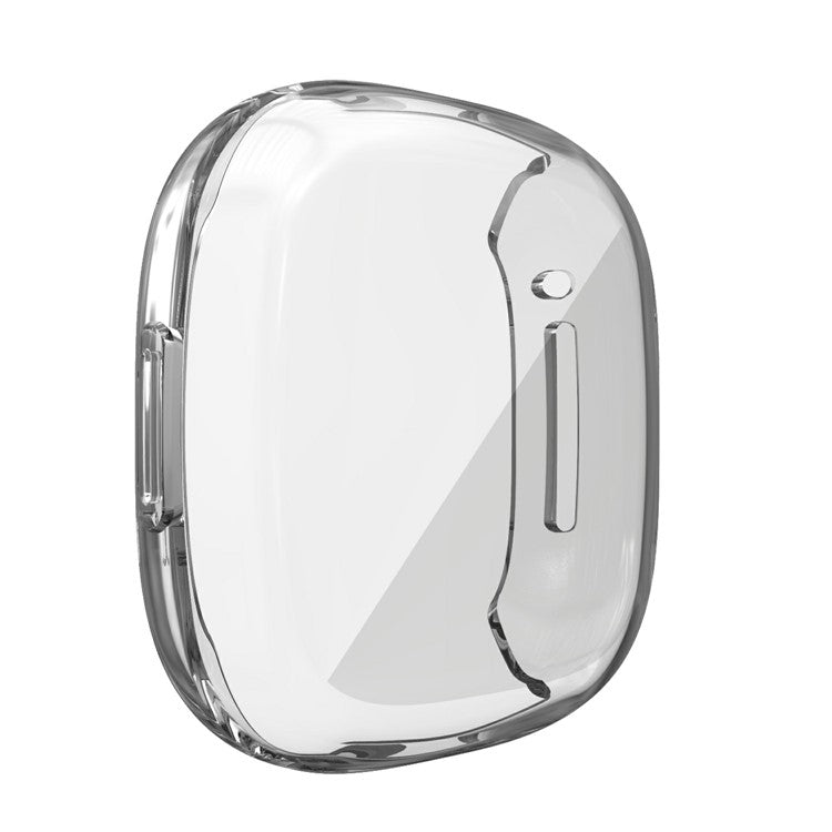 All-round Case for Fitbit Sense/Versa 3 Protective Electroplating TPU Watch Cover  - Transparent