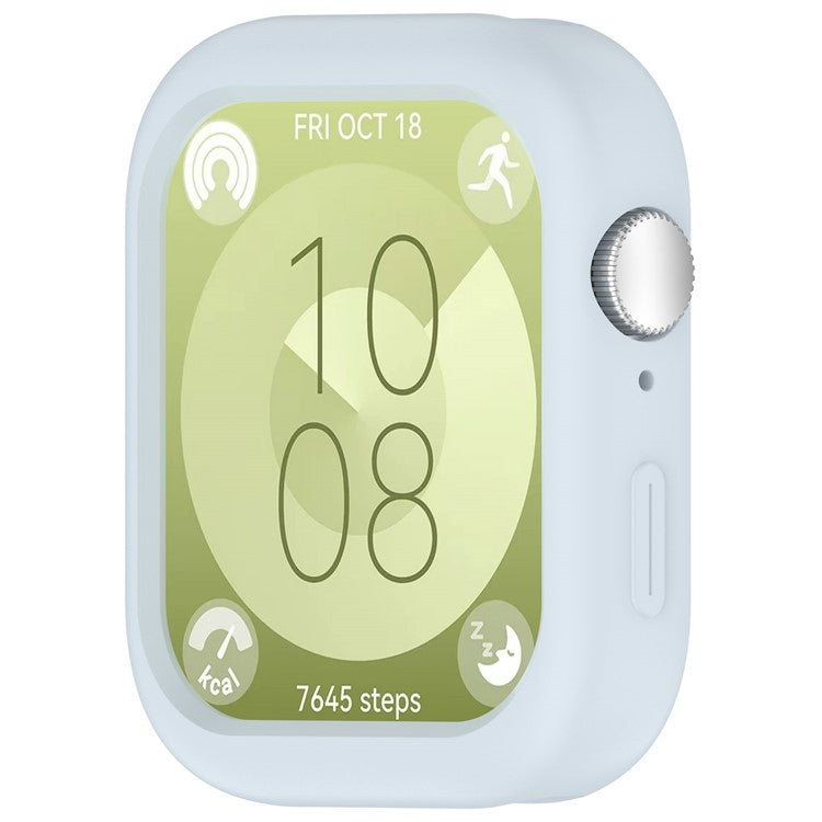 For Huawei Watch Fit 3 Watch Case Soft Silicone Protective Frame - Official Light Blue