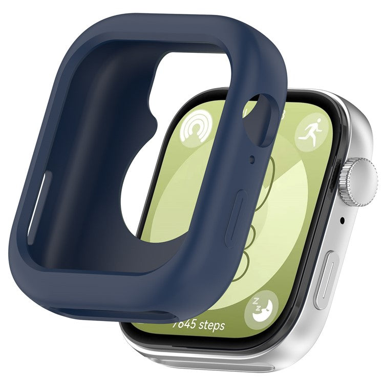 For Huawei Watch Fit 3 Watch Case Soft Silicone Protective Frame - Midnight Blue