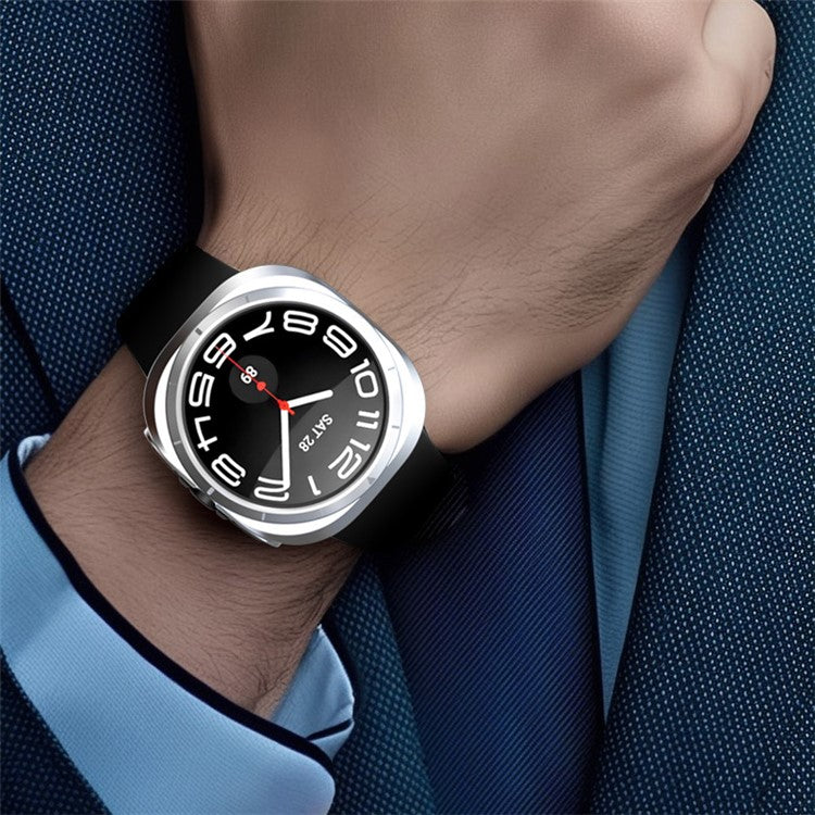 For Samsung Galaxy Watch Ultra 47mm Hard PC Case Hollow Watch Cover - Red