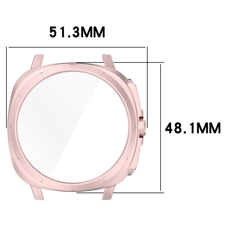 For Samsung Galaxy Watch7 44mm Anti-Collision TPU Watch Case Protective Frame - Pink