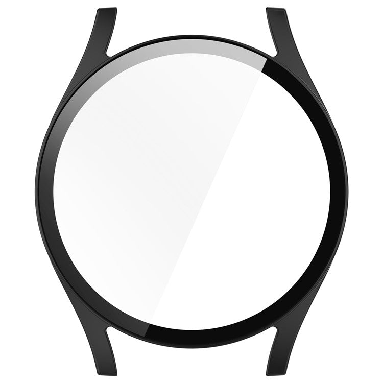 For Samsung Galaxy Watch7 44mm Integrated Watch Case Tempered Glass Screen Film - Black