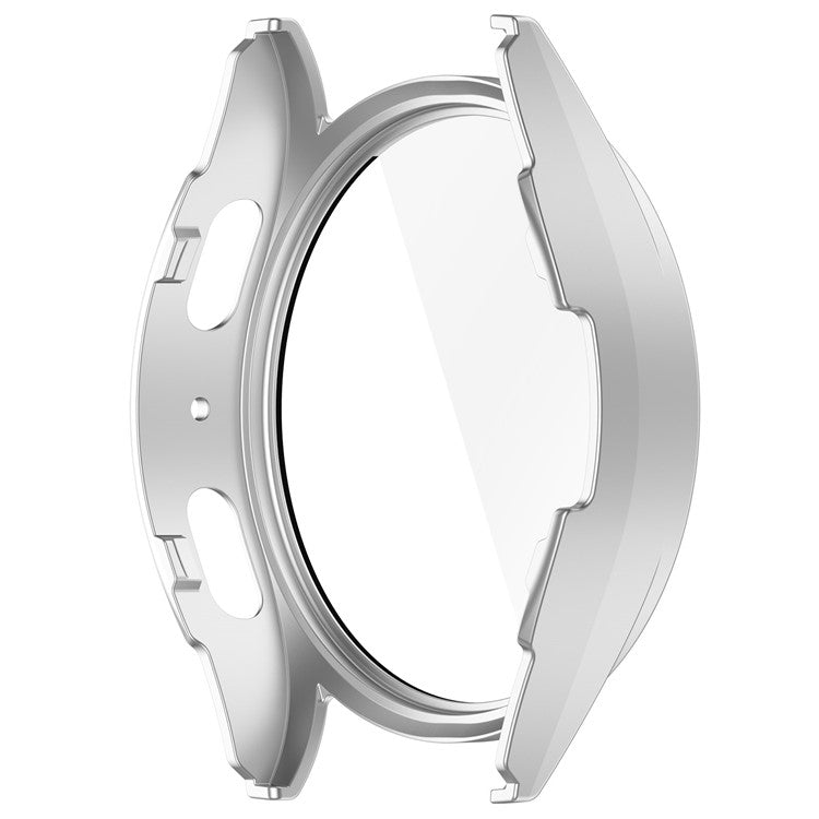 For Samsung Galaxy Watch7 44mm Integrated Watch Case Tempered Glass Screen Film - Matte Silver