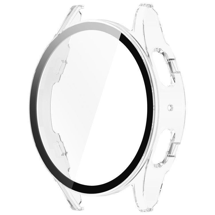 For Samsung Galaxy Watch7 44mm Integrated Watch Case Tempered Glass Screen Film - Transparent