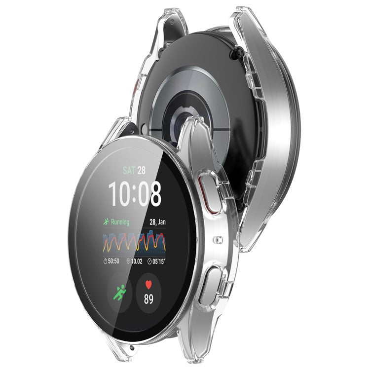 For Samsung Galaxy Watch7 44mm Integrated Watch Case Tempered Glass Screen Film - Transparent