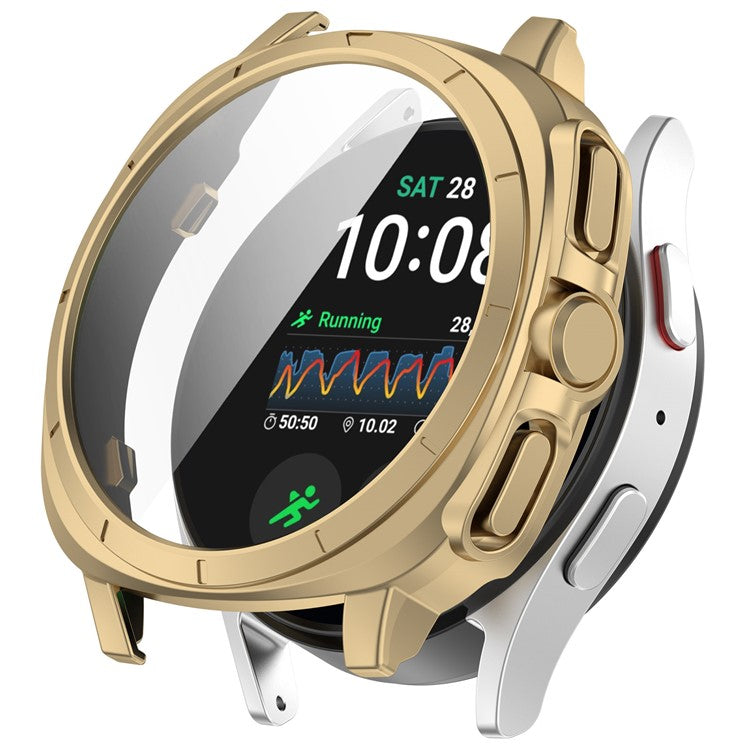 For Samsung Galaxy Watch7 44mm to Galaxy Watch Ultra Transfer Case Hard PC Watch Case Cover - Champagne Gold