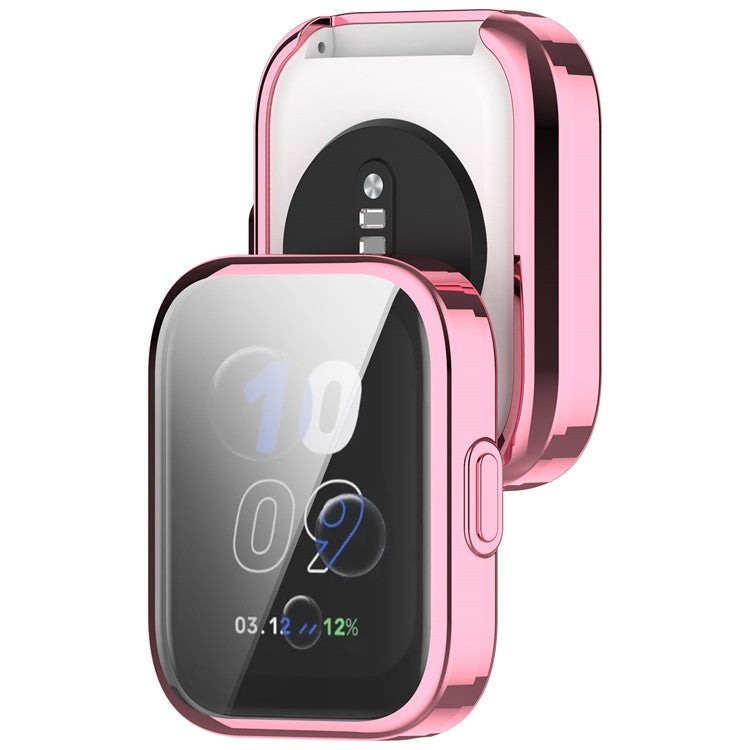 For Amazfit Bip 5 Unity TPU Case Anti-Scratch Smartwatch Protector Watch Case Cover - Pink