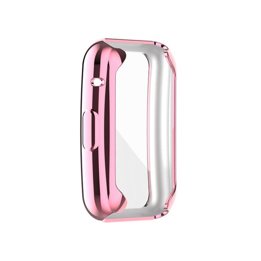 Electroplating TPU Watch Cover for Huawei Watch Fit All-round Protective Protector - Pink