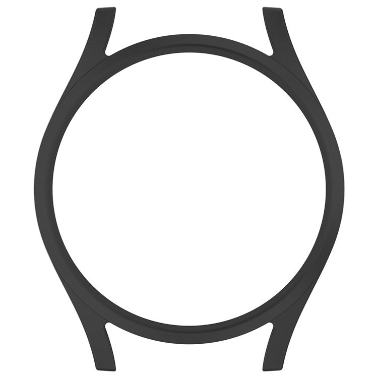 For Samsung Galaxy Watch7 40mm PC Watch Case Half Wrap Watch Cover Protector - Champagne Gold - Black