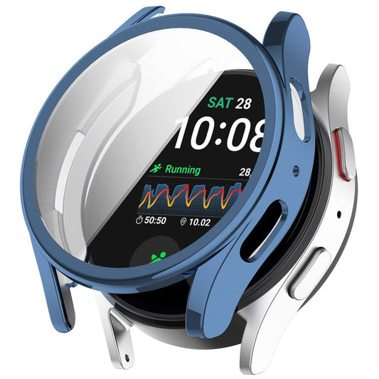 For Samsung Galaxy Watch7 40mm Watch Case Electroplating TPU Full Cover - Blue