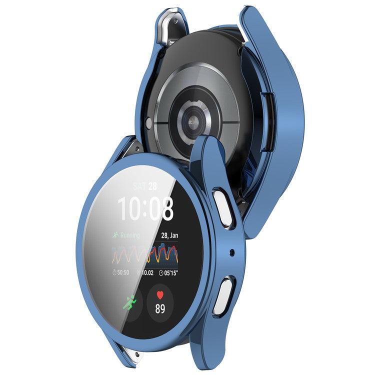 For Samsung Galaxy Watch7 40mm Watch Case Electroplating TPU Full Cover - Blue