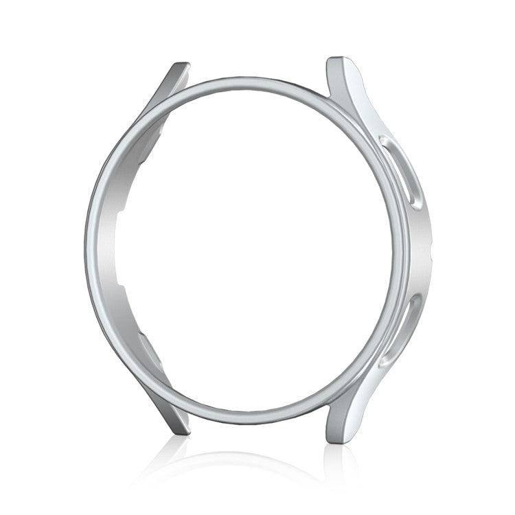 For Samsung Galaxy Watch7 44mm Case Hollow Hard PC Watch Case Cover - Silver