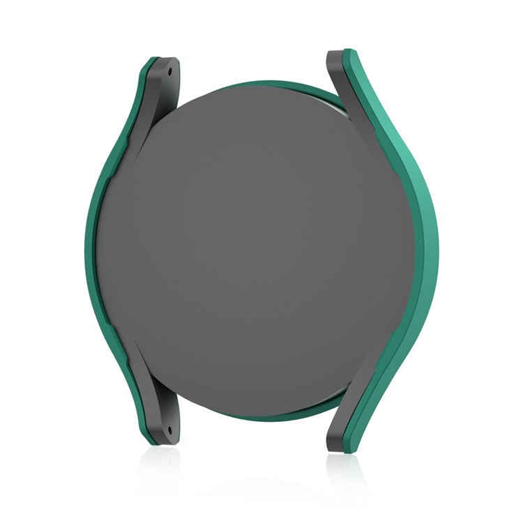 For Samsung Galaxy Watch7 40mm Matte Case Hard PC Watch Cover with Tempered Glass Screen Film - Green
