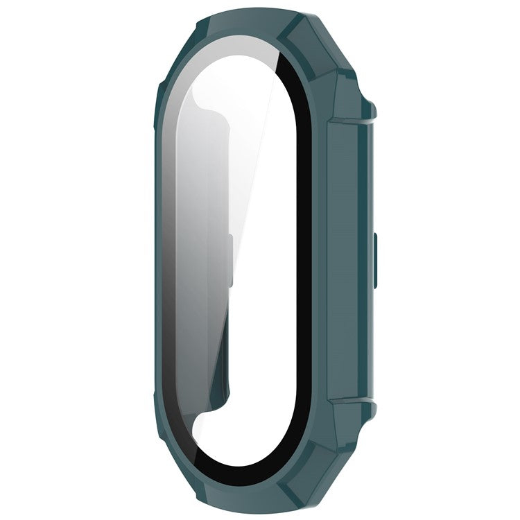 For Xiaomi Smart Band 9 NFC / Smart Band 9 Anti-Scratch Hard PC Watch Case with Tempered Glass Film - Green