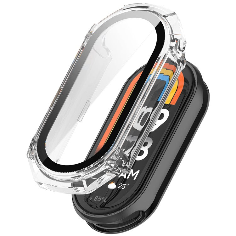 For Xiaomi Smart Band 9 NFC / Smart Band 9 Anti-Scratch Hard PC Watch Case with Tempered Glass Film - Transparent