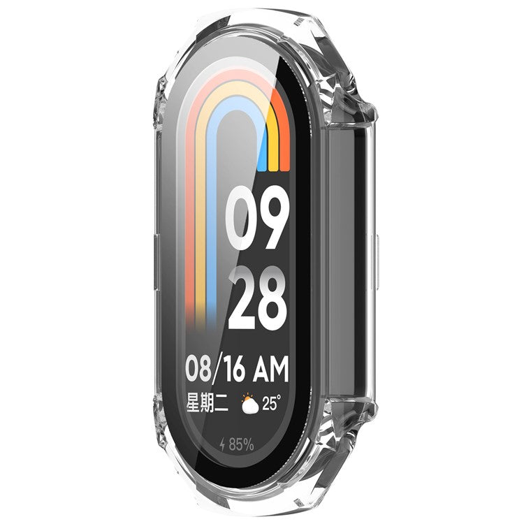 For Xiaomi Smart Band 9 NFC / Smart Band 9 Anti-Scratch Hard PC Watch Case with Tempered Glass Film - Transparent