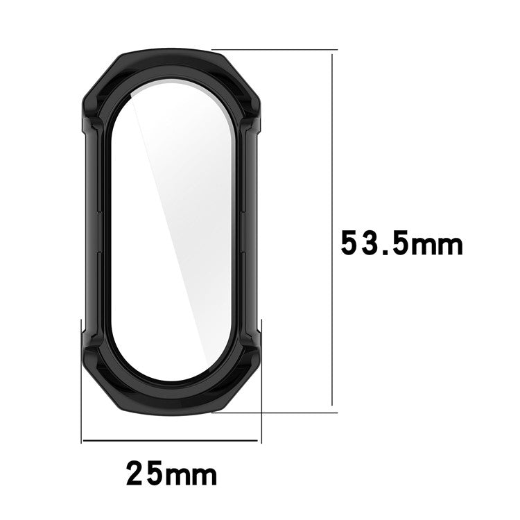 For Xiaomi Smart Band 9 NFC / Smart Band 9 Anti-Scratch Hard PC Watch Case with Tempered Glass Film - Transparent