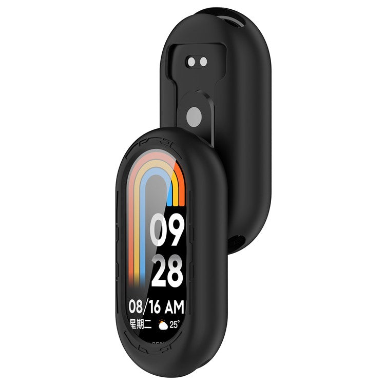 For Xiaomi Smart Band 9 / 9 NFC Silicone Cover Watch Frame Case Cover Edge Protector - Black