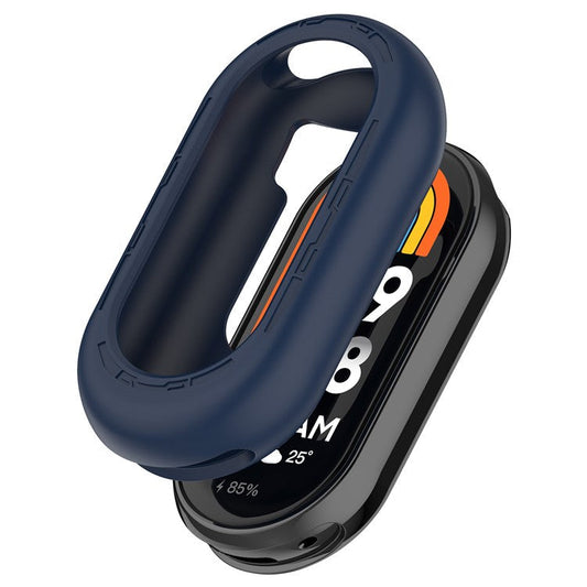For Xiaomi Smart Band 9 / 9 NFC Silicone Cover Watch Frame Case Cover Edge Protector - Midnight Blue