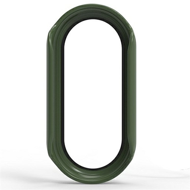 For Xiaomi Mi Band 9 Ceramic Edition Anti-Drop PC Watch Case with Built-in Tempered Glass Film - Army Green