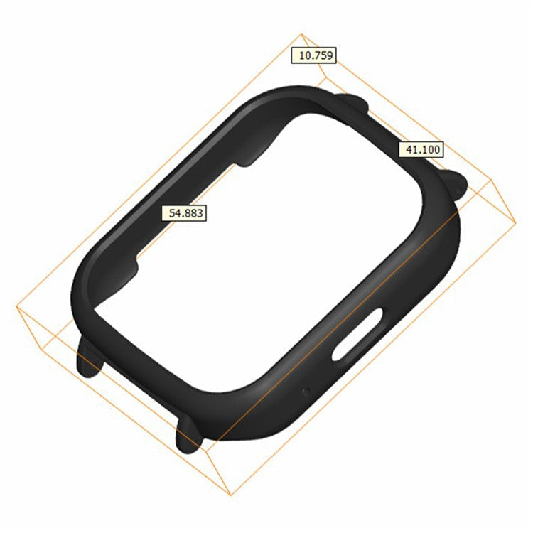 For Xiaomi Redmi Watch 3 Active Anti-Collision Smartwatch Case 20mm PC Protective Frame - Transparent