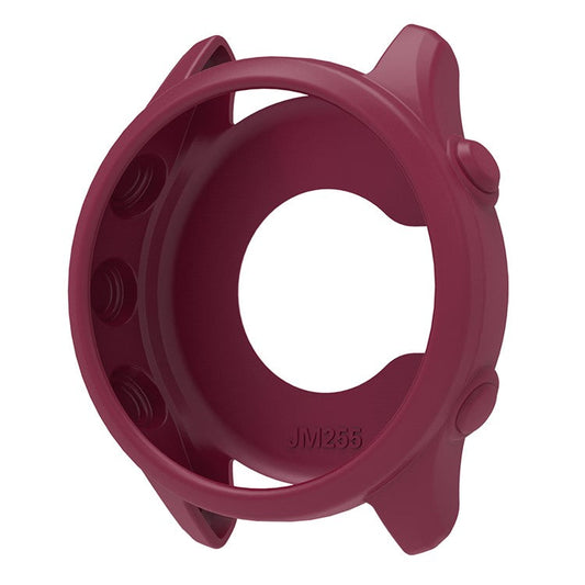 For Garmin Forerunner 255 Watch Case Drop-Resistant Silicone Watch Cover - Wine Red