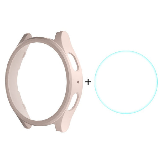 ENKAY HAT PRINCE For Samsung Galaxy Watch7 44mm Case PC Watch Cover with 0.2mm 9H Screen Film - Pink