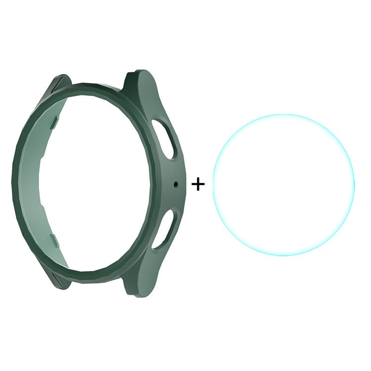 ENKAY HAT PRINCE For Samsung Galaxy Watch7 40mm PC Case Watch Protector with 0.2mm 9H Screen Film - Green