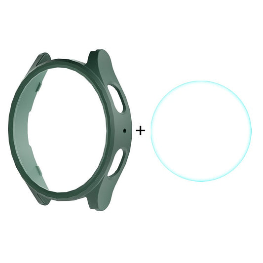 ENKAY HAT PRINCE For Samsung Galaxy Watch7 40mm PC Case Watch Protector with 0.2mm 9H Screen Film - Green