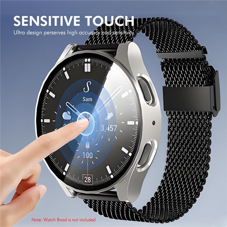 ENKAY HAT PRINCE For Samsung Galaxy Watch7 44mm PC Case Protective Watch Cover Built-In Screen Film - Tarnish