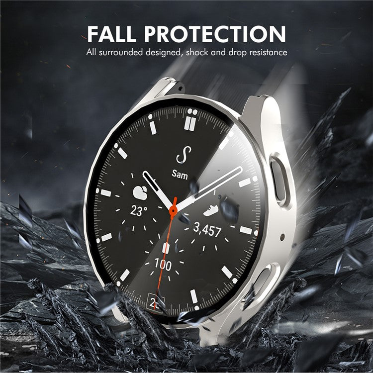 ENKAY HAT PRINCE For Samsung Galaxy Watch7 44mm PC Case Protective Watch Cover Built-In Screen Film - Tarnish