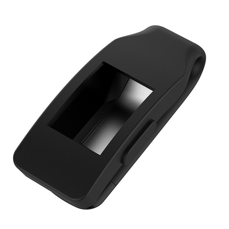 Steel Hanging Buckle Silicone Bumper Case for Fitbit Inspire/Inspire HR/ACE 2 Watch Sleeve - Black