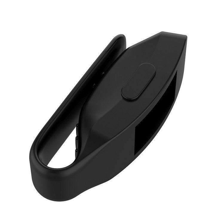 Steel Hanging Buckle Silicone Bumper Case for Fitbit Inspire/Inspire HR/ACE 2 Watch Sleeve - Black