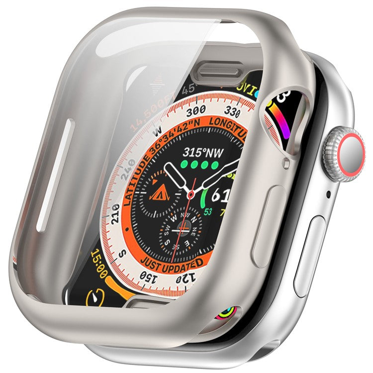 For Apple Watch Series 10 46mm Full Coverage Watch Cover Electroplated TPU Watch Case - Starlight
