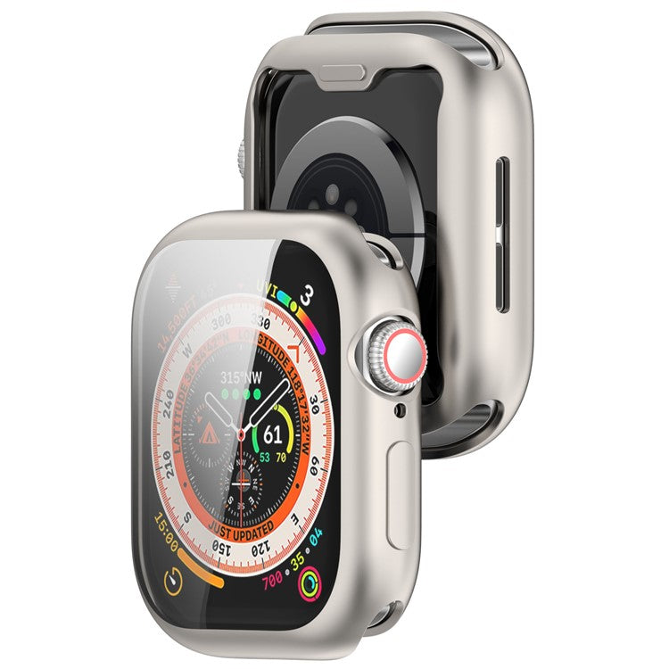 For Apple Watch Series 10 46mm Full Coverage Watch Cover Electroplated TPU Watch Case - Starlight