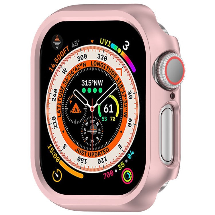 For Apple Watch Series 10 42mm Half Coverage Hollow-Out Protective Cover PC Watch Frame Case - Rose Gold