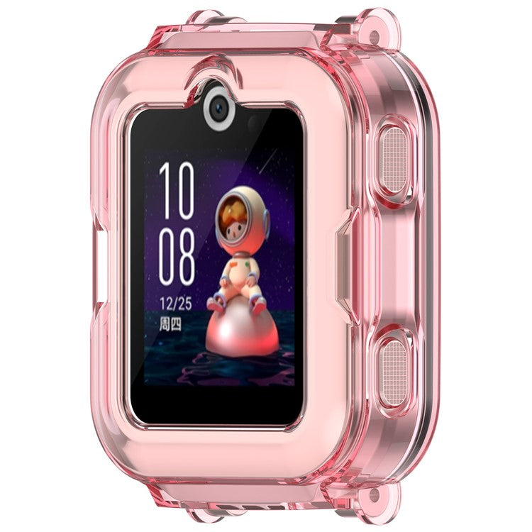 For Huawei Children's Watch 4 Pro Watch Case Half-Cover TPU Protective Cover - Transparent Pink