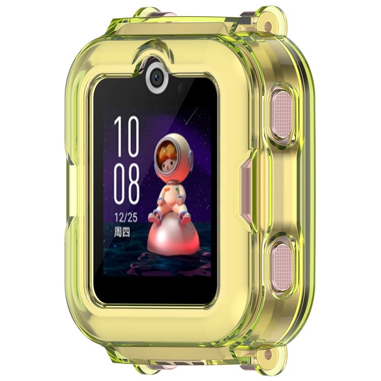 For Huawei Children's Watch 4 Pro Watch Case Half-Cover TPU Protective Cover - Transparent Green