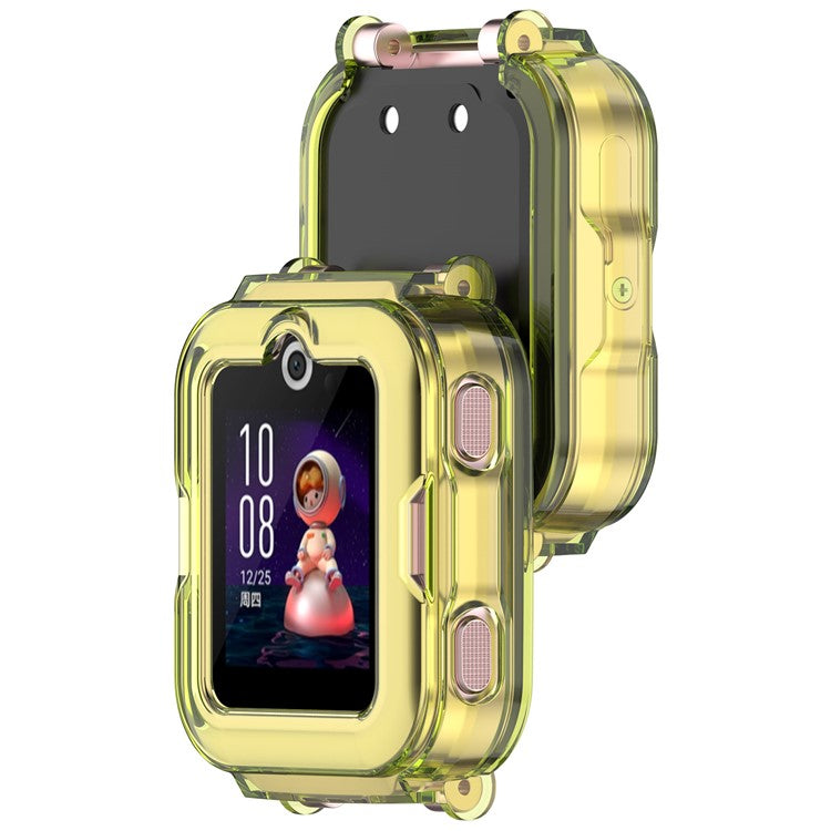 For Huawei Children's Watch 4 Pro Watch Case Half-Cover TPU Protective Cover - Transparent Green